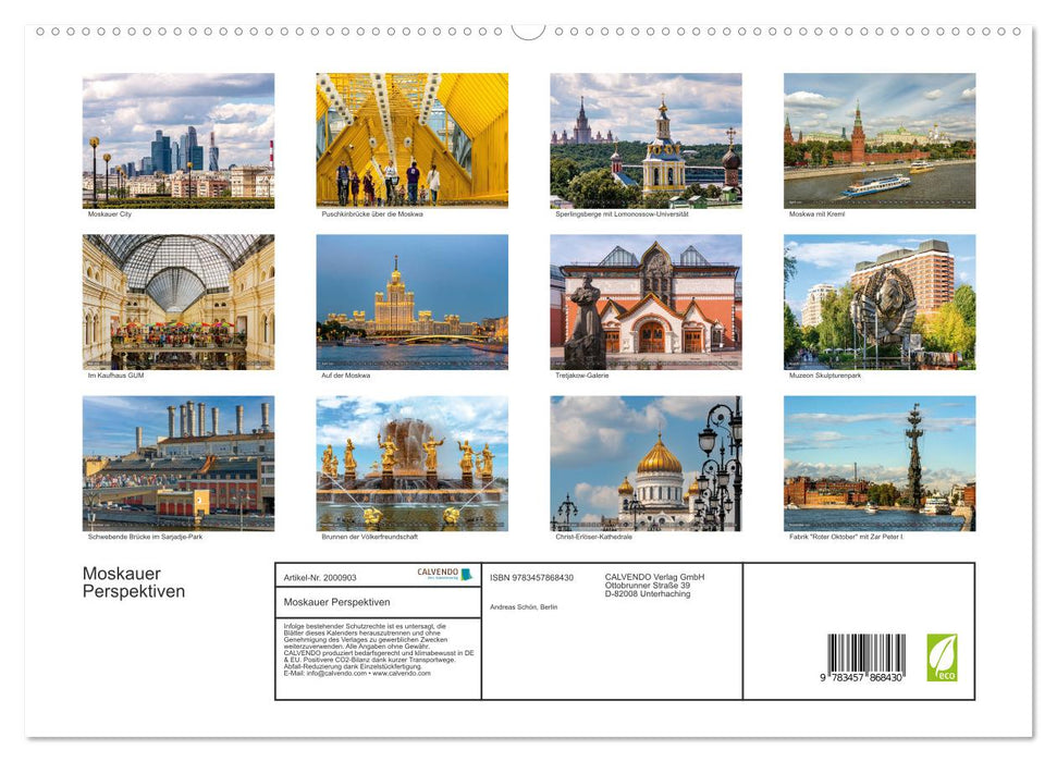 Moskauer Perspektiven (CALVENDO Wandkalender 2026)