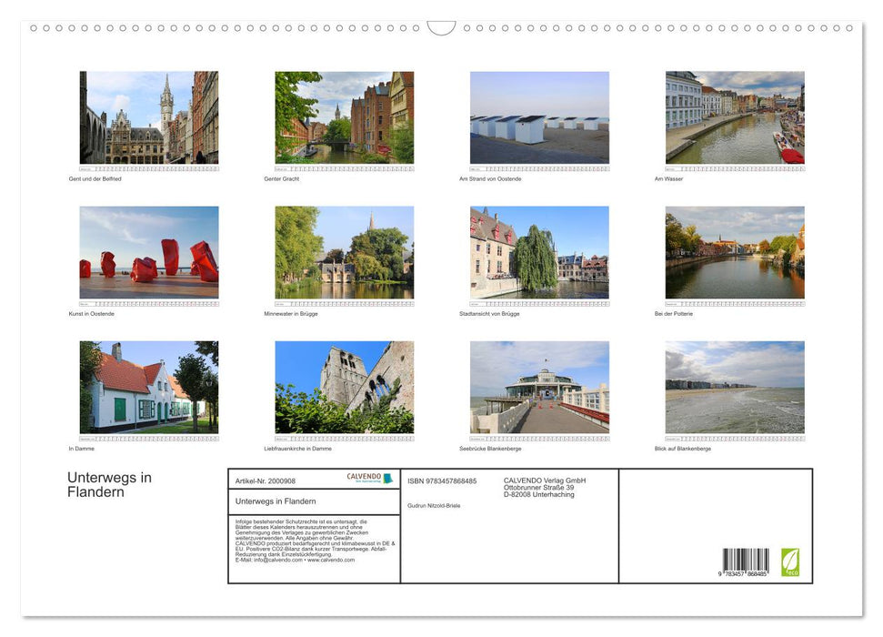 Unterwegs in Flandern (CALVENDO Wandkalender 2026)
