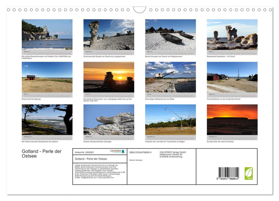 Gotland - Perle der Ostsee (CALVENDO Wandkalender 2026)