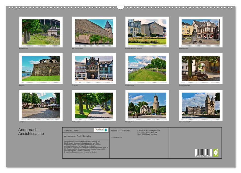 Andernach - Ansichtssache (CALVENDO Wandkalender 2026)