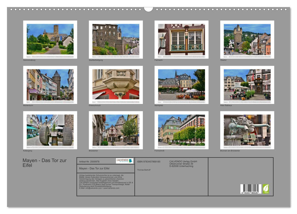 Mayen - Das Tor zur Eifel (CALVENDO Wandkalender 2026)