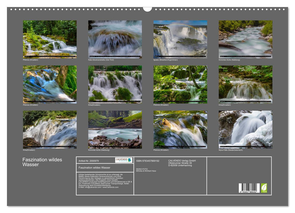 Faszination wildes Wasser (CALVENDO Wandkalender 2026)