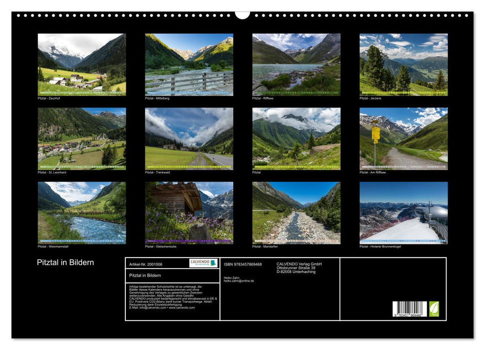Pitztal in Bildern (CALVENDO Wandkalender 2026)