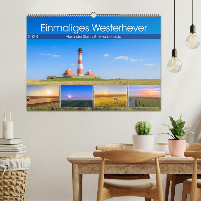 Einmaliges Westerhever (CALVENDO Wandkalender 2026)