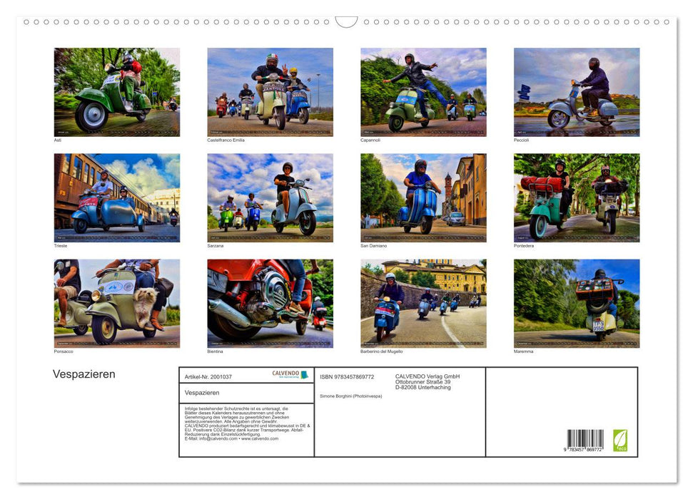 Vespazieren (CALVENDO Wandkalender 2026)