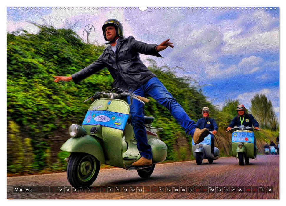 Vespazieren (CALVENDO Wandkalender 2026)