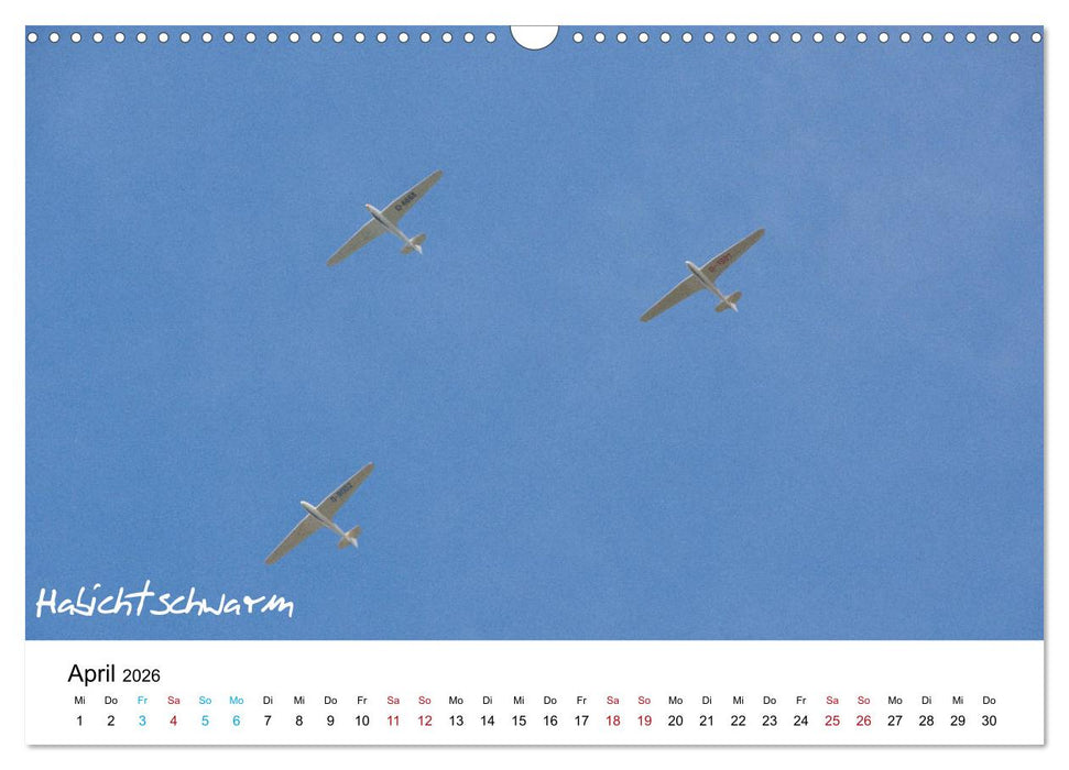 Flugzeuge auf der Wasserkuppe 2026 (CALVENDO Wandkalender 2026)