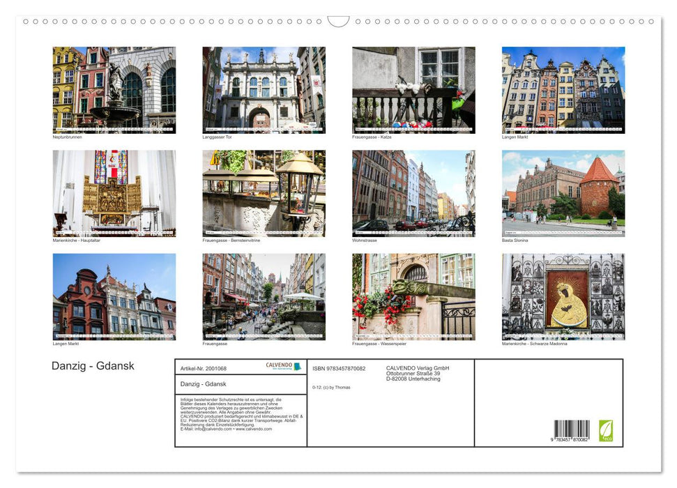 Danzig - Gdansk (CALVENDO Wandkalender 2026)