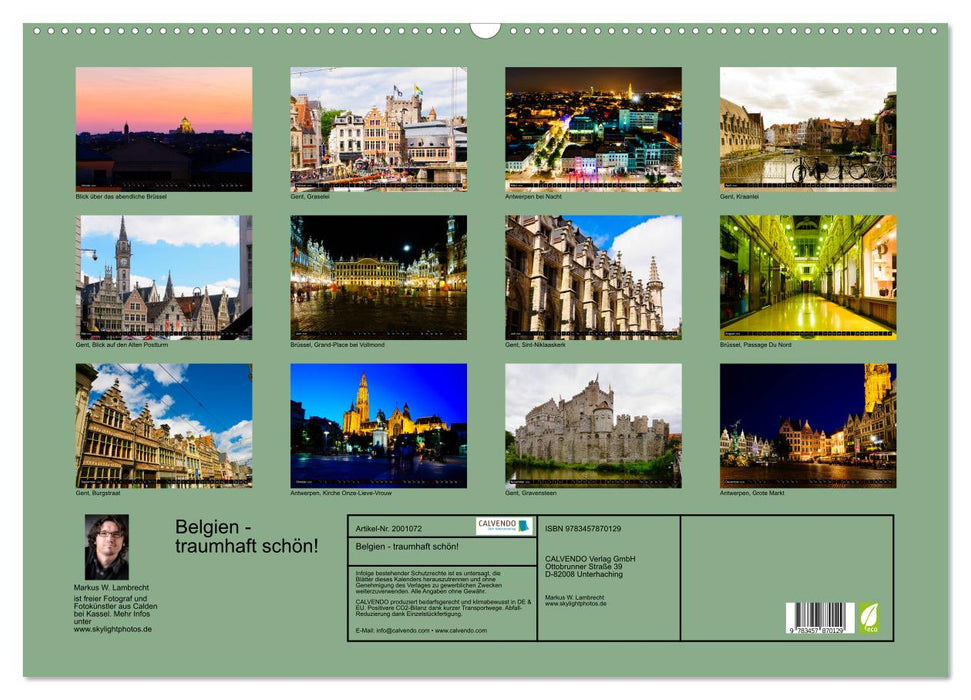 Belgien - traumhaft schön! (CALVENDO Wandkalender 2026)