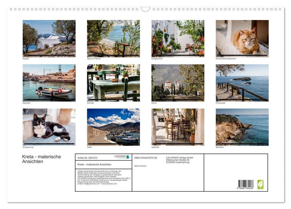Kreta - malerische Ansichten (CALVENDO Wandkalender 2026)