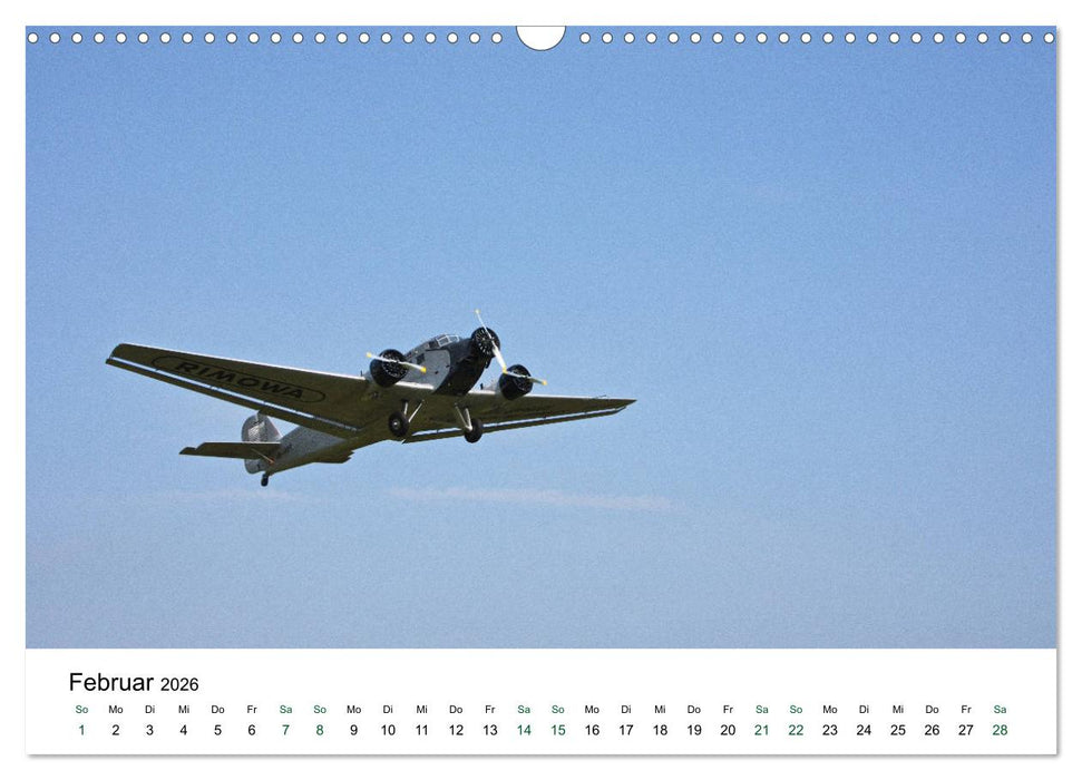 Junkers Ju 52 Die Legende (CALVENDO Wandkalender 2026)