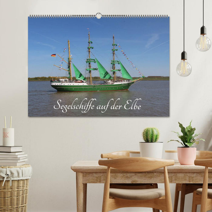 Segelschiffe auf der Elbe (CALVENDO Wandkalender 2026)