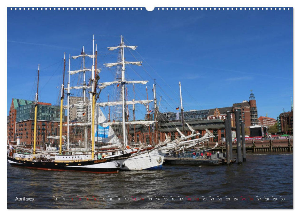 Segelschiffe auf der Elbe (CALVENDO Wandkalender 2026)