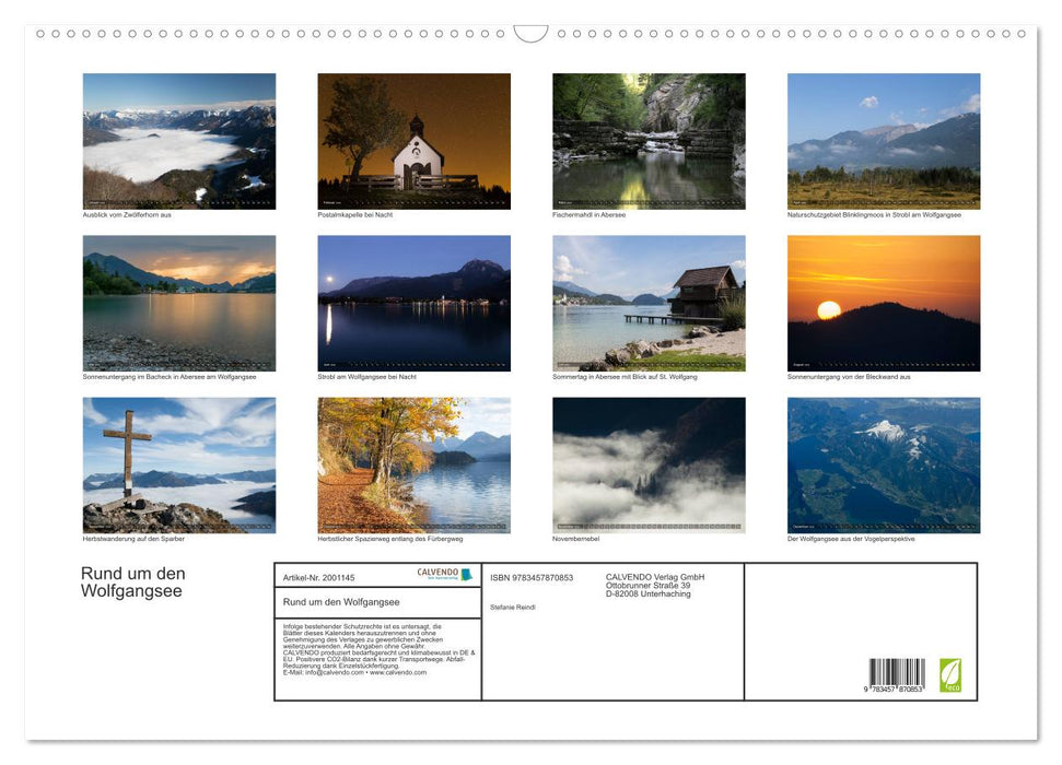 Rund um den Wolfgangsee (CALVENDO Wandkalender 2026)