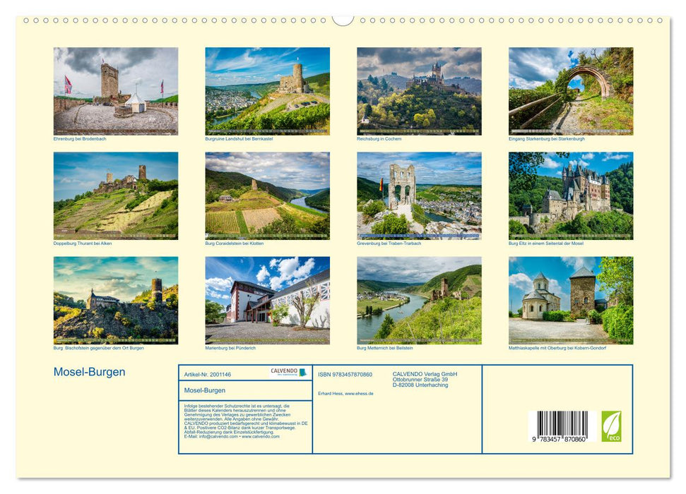 Mosel-Burgen (CALVENDO Premium Wandkalender 2026)