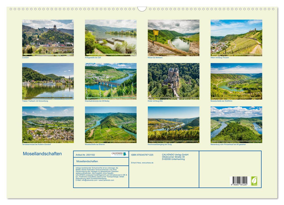 Mosellandschaften (CALVENDO Wandkalender 2026)