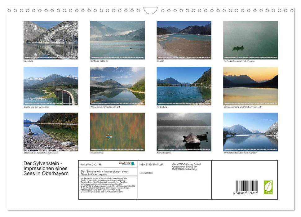 Der Sylvenstein - Impressionen eines Sees in Oberbayern (CALVENDO Wandkalender 2026)