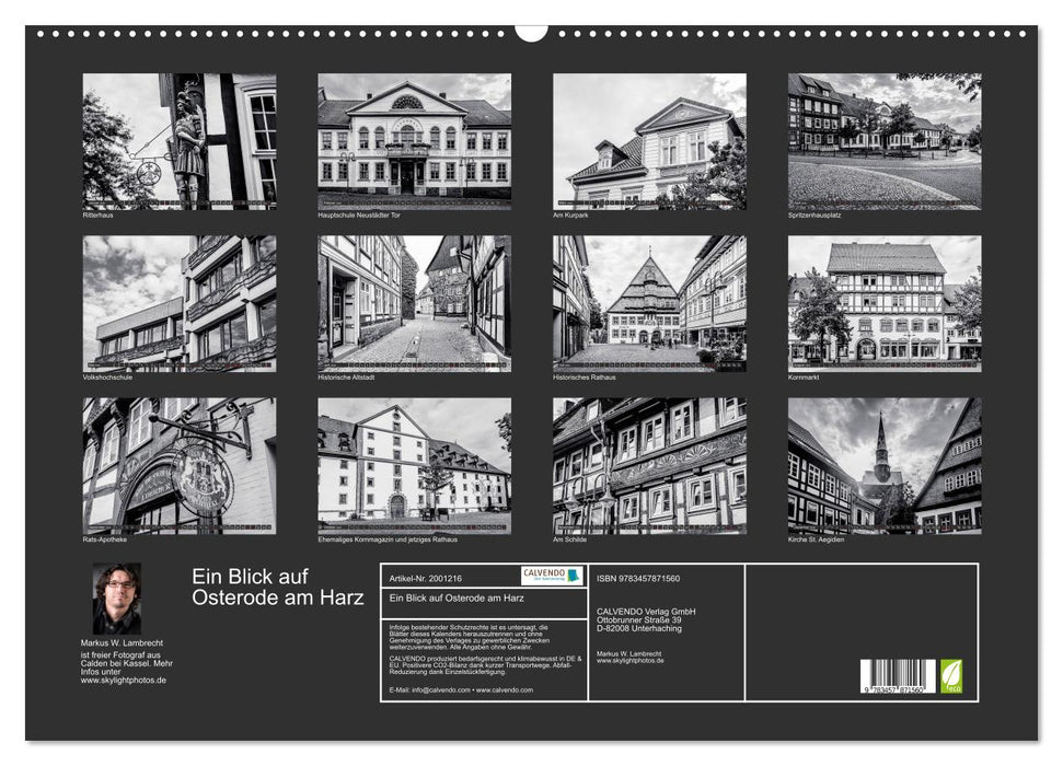 Ein Blick auf Osterode am Harz (CALVENDO Wandkalender 2026)