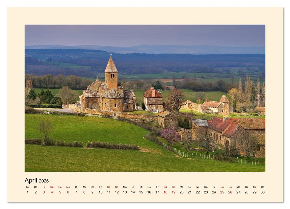 Burgund - Das grüne Herz Frankreichs (CALVENDO Wandkalender 2026)