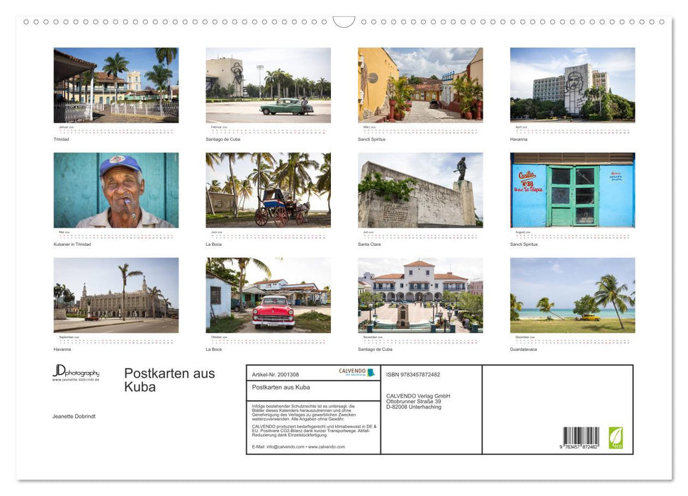 Postkarten aus Kuba (CALVENDO Wandkalender 2026)