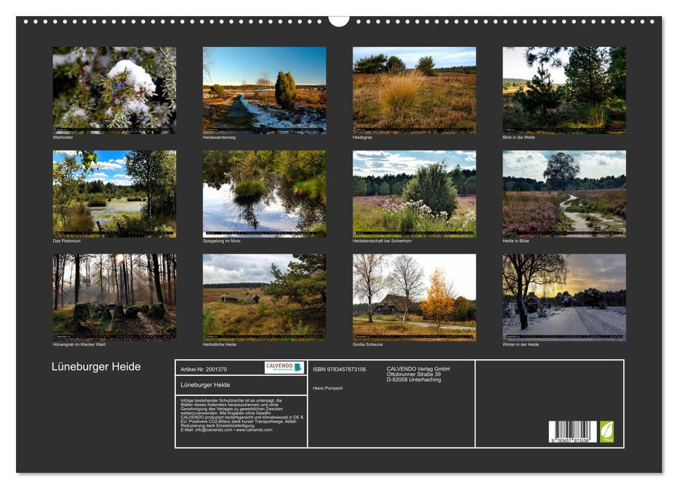 Lüneburger Heide (CALVENDO Wandkalender 2026)