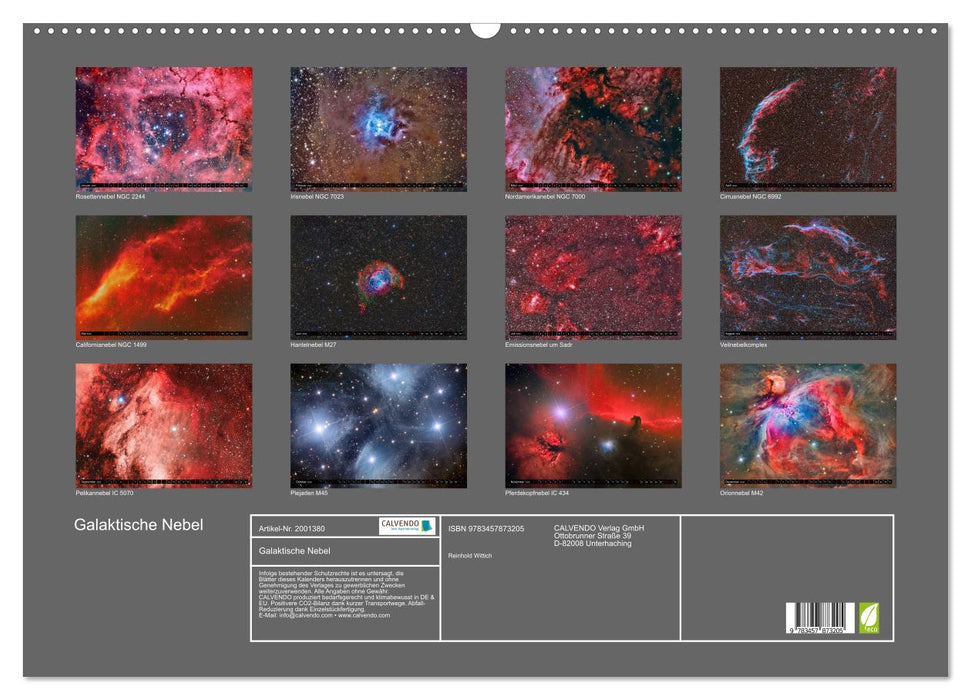 Galaktische Nebel (CALVENDO Wandkalender 2026)