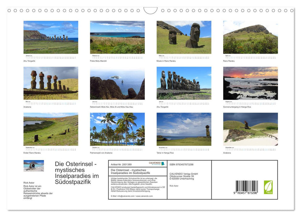 Die Osterinsel - mystisches Inselparadies im Südostpazifik (CALVENDO Wandkalender 2026)