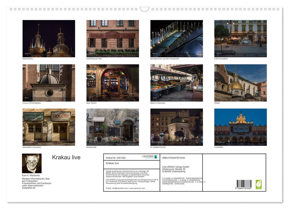 Krakau live (CALVENDO Wandkalender 2026)