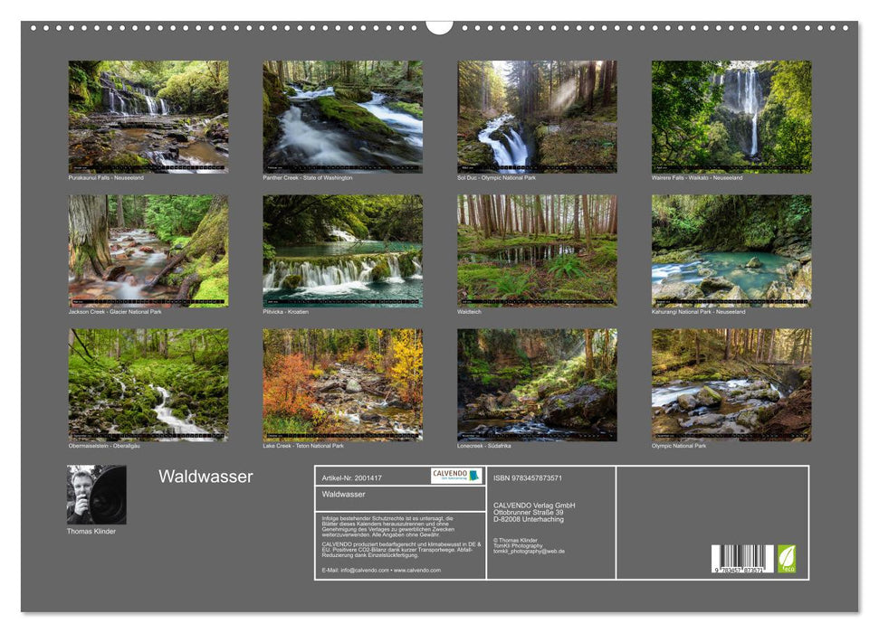 Waldwasser (CALVENDO Wandkalender 2026)