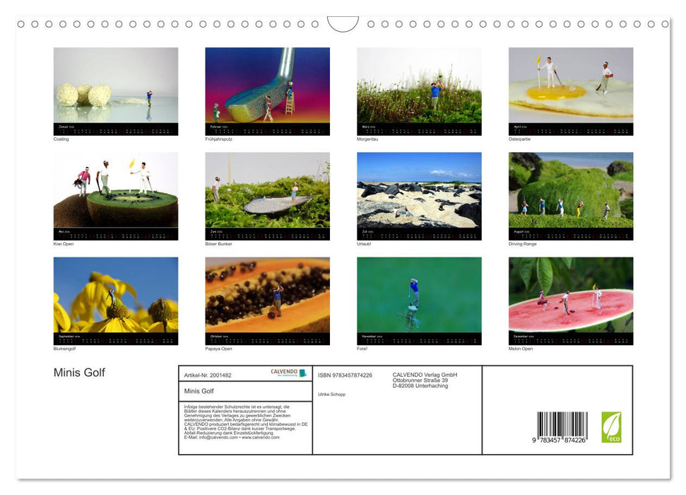 Minis Golf (CALVENDO Wandkalender 2026)