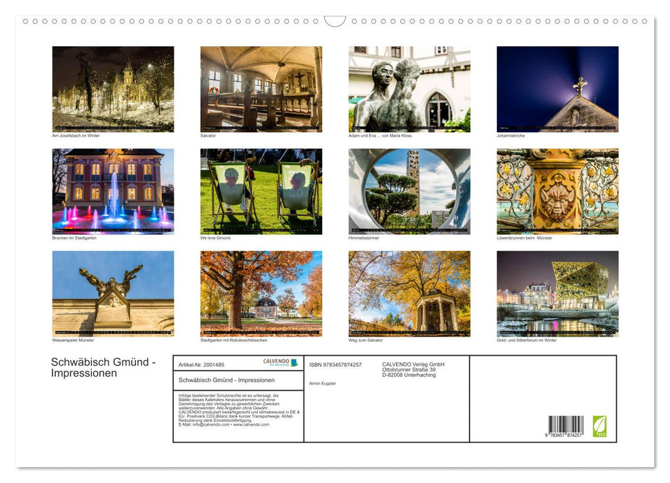 Schwäbisch Gmünd - Impressionen (CALVENDO Wandkalender 2026)