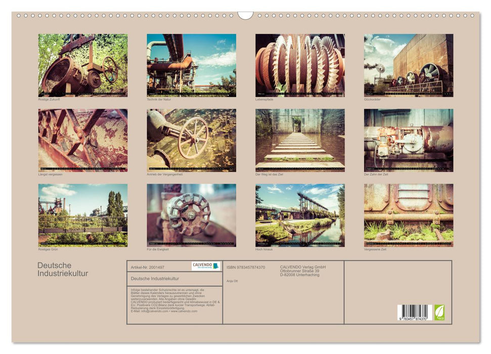 Deutsche Industriekultur (CALVENDO Wandkalender 2026)