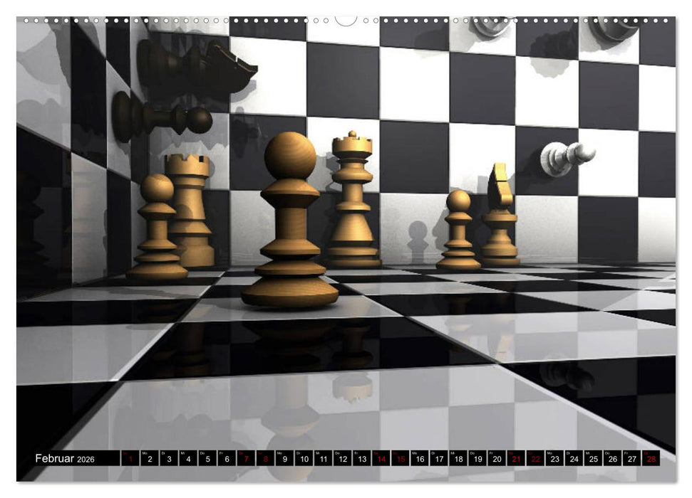 SCHACH - Spiel der Könige (CALVENDO Wandkalender 2026)