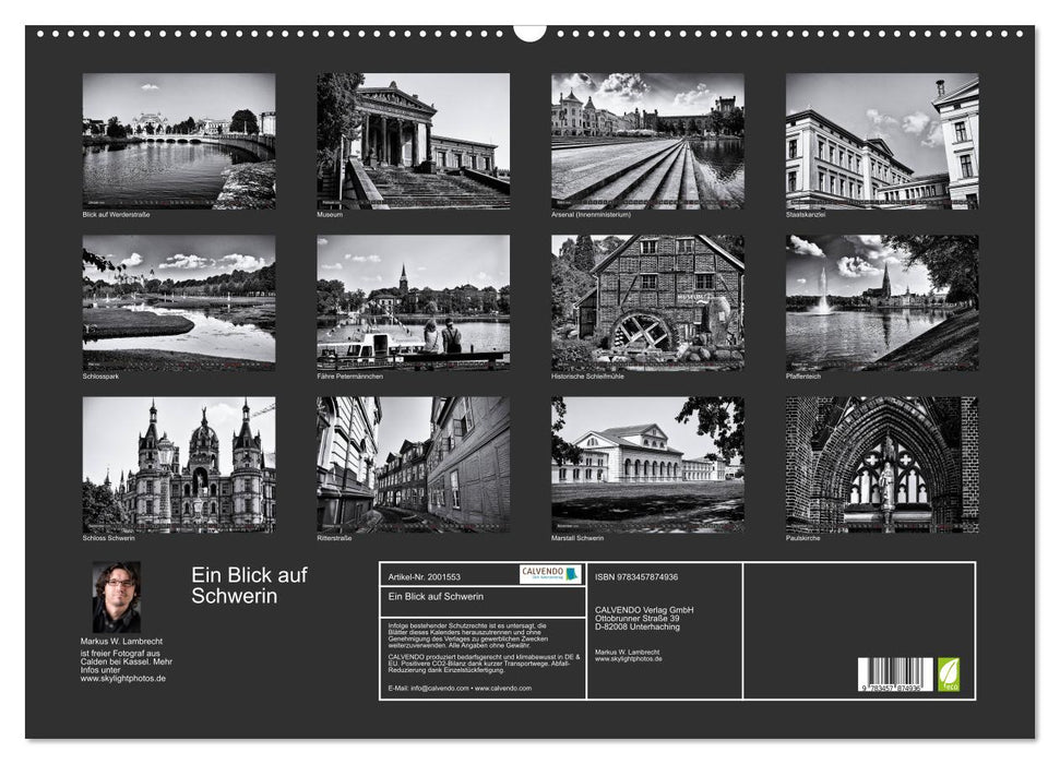 Ein Blick auf Schwerin (CALVENDO Wandkalender 2026)