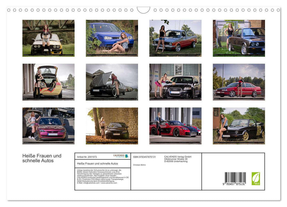 Heiße Frauen und schnelle Autos (CALVENDO Wandkalender 2026)