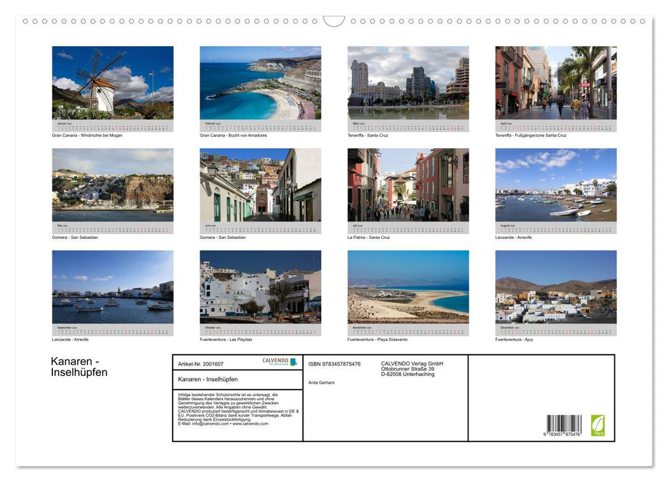 Kanaren - Inselhüpfen (CALVENDO Wandkalender 2026)