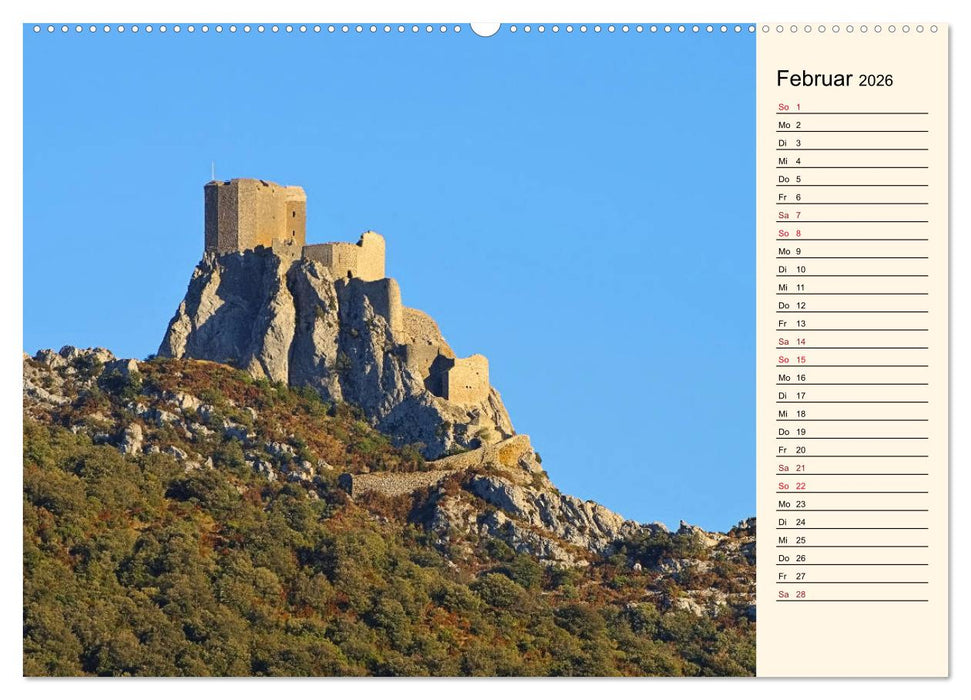Katharerburgen - Entdeckungen im Pays Cathare (CALVENDO Wandkalender 2026)