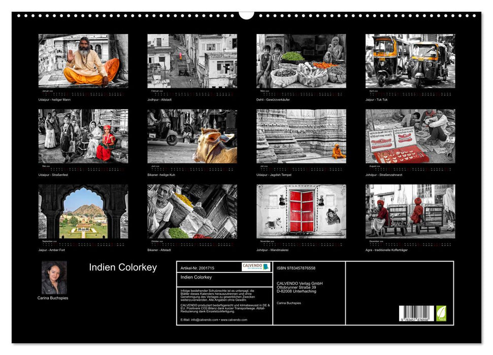 Indien Colorkey (CALVENDO Wandkalender 2026)