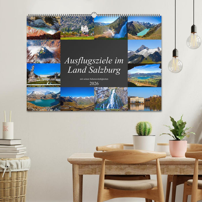 Ausflugsziele im Land Salzburg (CALVENDO Wandkalender 2026)