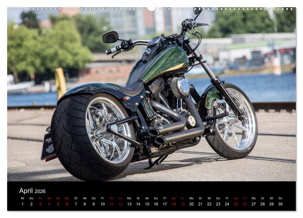 Exklusive Best of Fat Ass Custombike Edition, feinste Harleys mit fettem Hintern (CALVENDO Wandkalender 2026)
