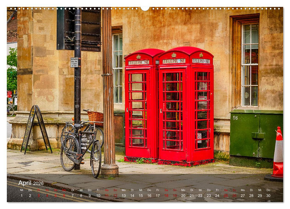 Cambridge street view (CALVENDO Wandkalender 2026)