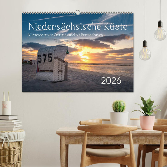 Niedersächsische Küste - Küstenorte von Ostfriesland bis Bremerhaven (CALVENDO Wandkalender 2026)