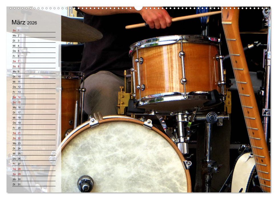 Schlagzeug onstage - "abgerockt" (CALVENDO Wandkalender 2026)