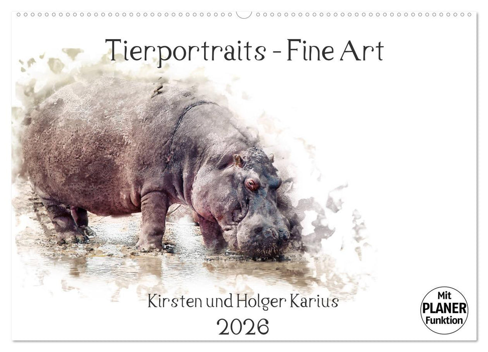 Tierportraits - Fine Art (CALVENDO Wandkalender 2026)