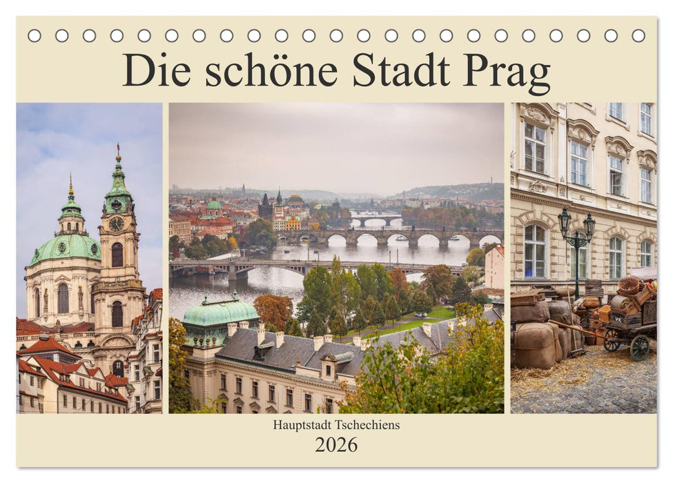 Die schöne Stadt Prag (CALVENDO Wandkalender 2026)