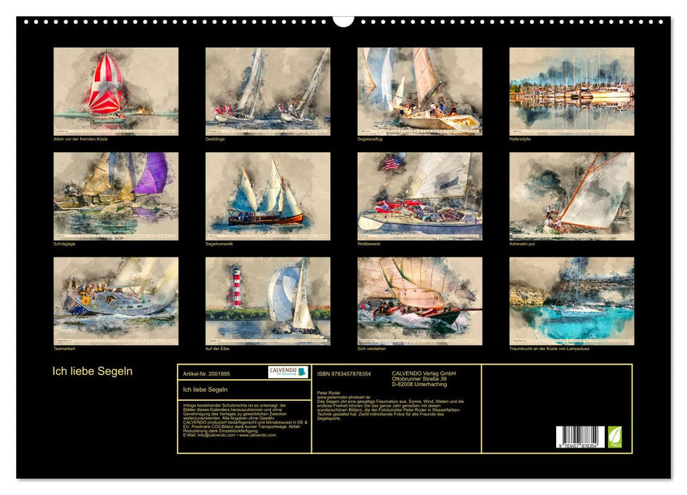 Ich liebe Segeln (CALVENDO Wandkalender 2026)