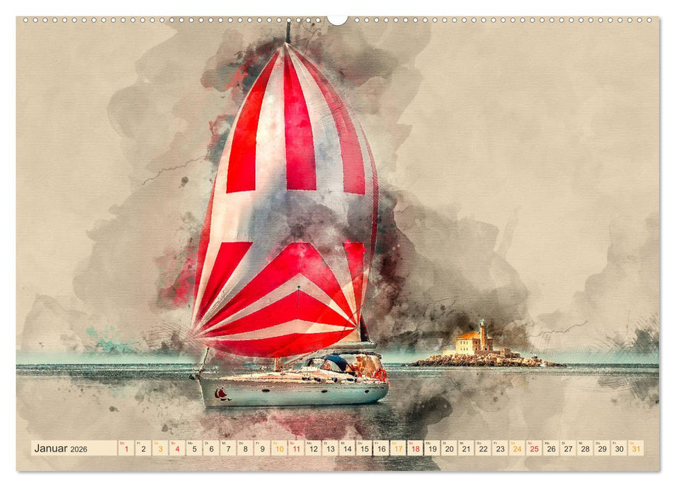 Ich liebe Segeln (CALVENDO Wandkalender 2026)