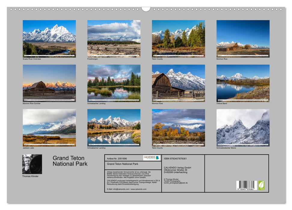 Grand Teton National Park (CALVENDO Wandkalender 2026)
