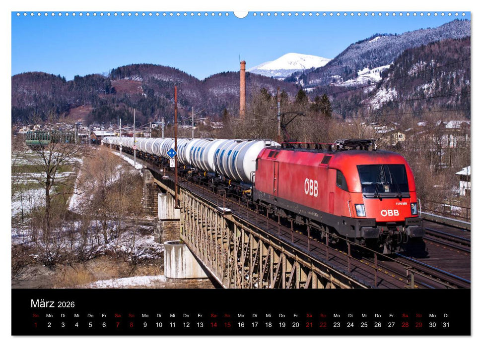 Die Bahn im Salzburgerland (CALVENDO Wandkalender 2026)