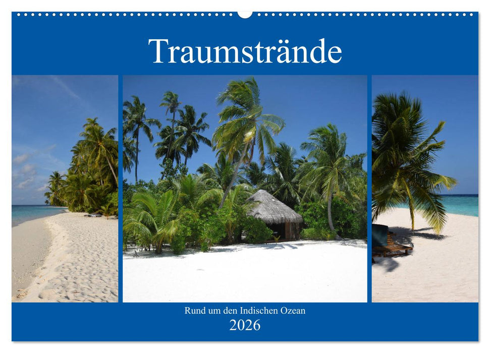 Traumstrände rund um den Indischen Ozean (CALVENDO Wandkalender 2026)
